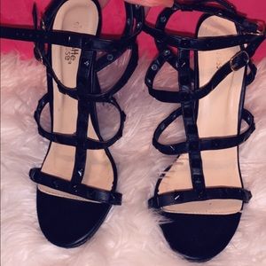 Black Strappy Heels